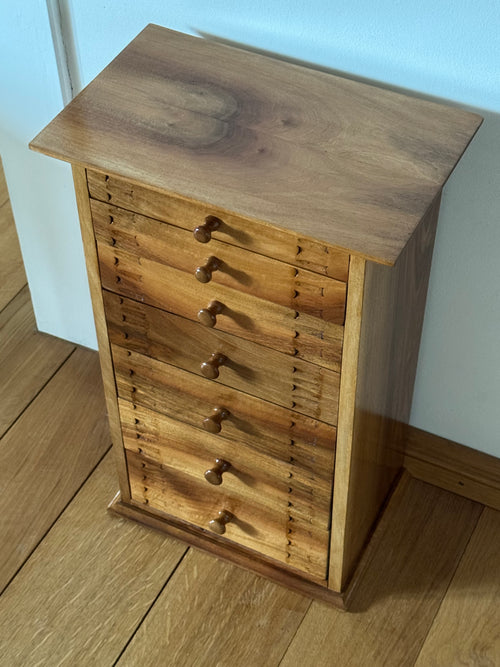 Small Chest of Drawers Lined with Leather